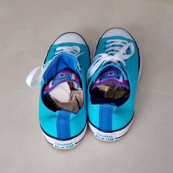 Converse double pink blue sneakers 6M - Picture 2 of 8